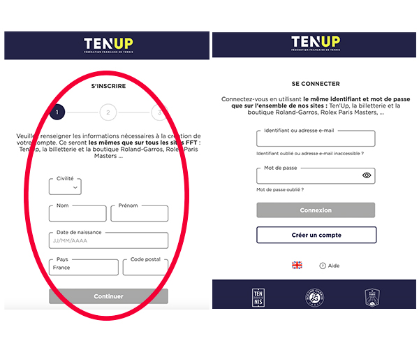 Formulaire d'inscription